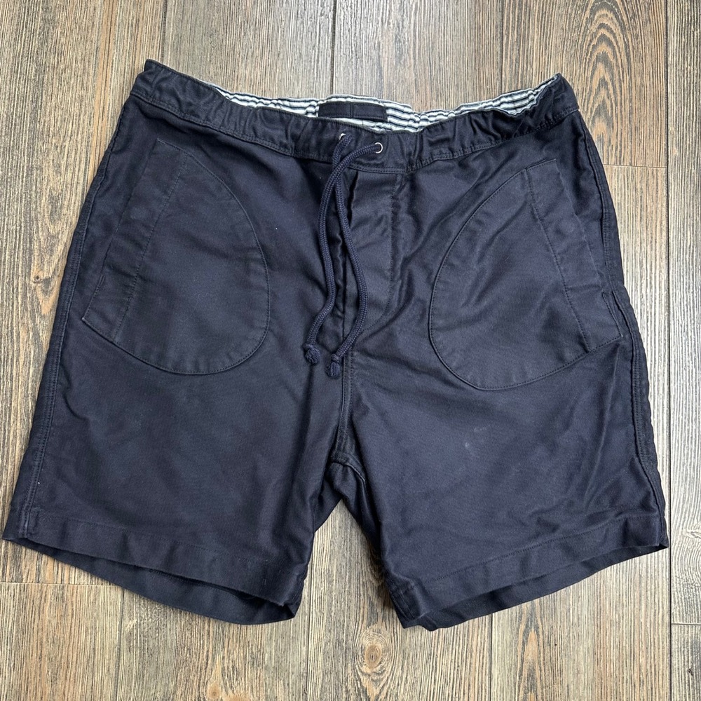 Freenote Cloth Premium Deck Shorts Mens XL Navy Blue Japanese Cotton Made in USA